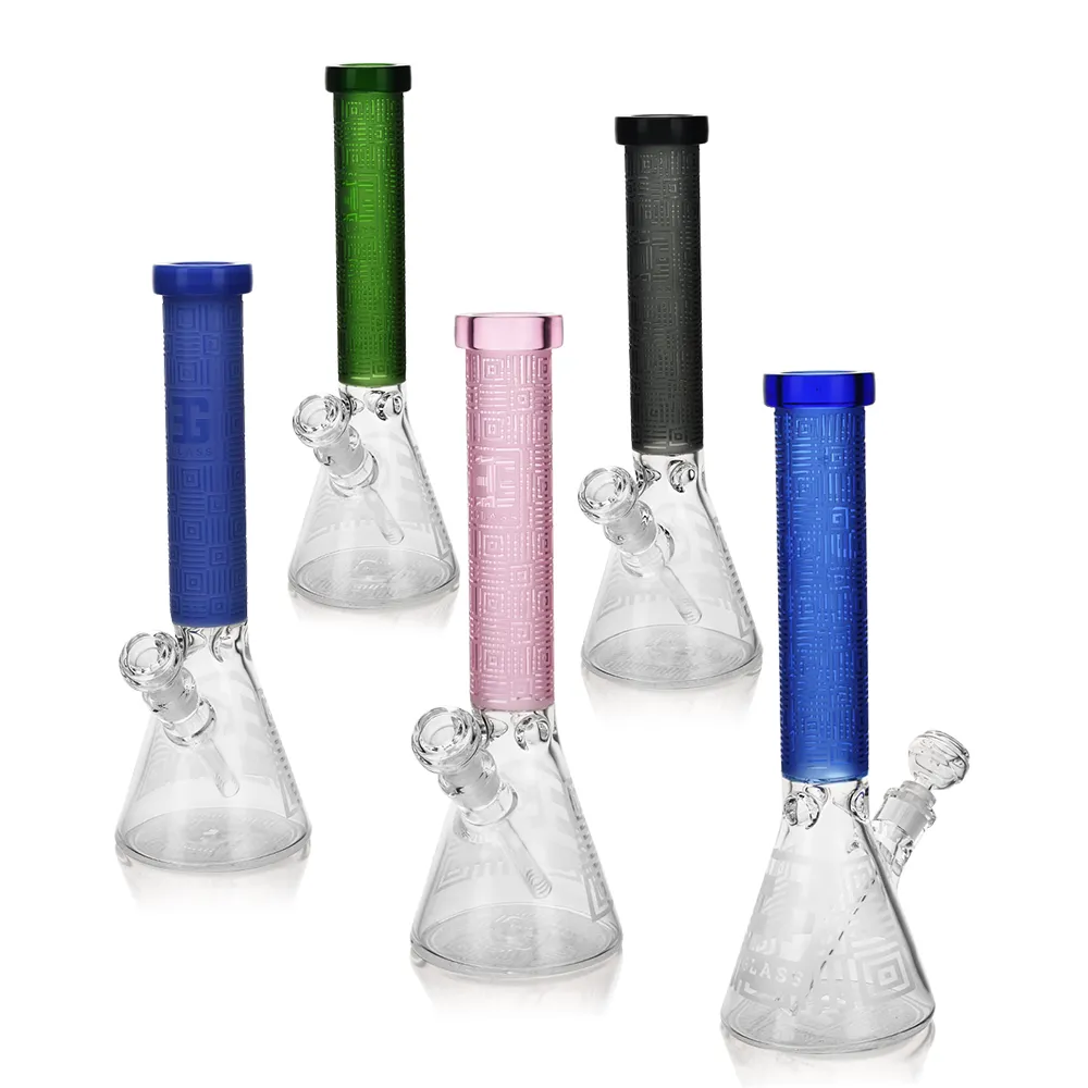 EG-07 Sandblasted Square Beaker Bong all colors